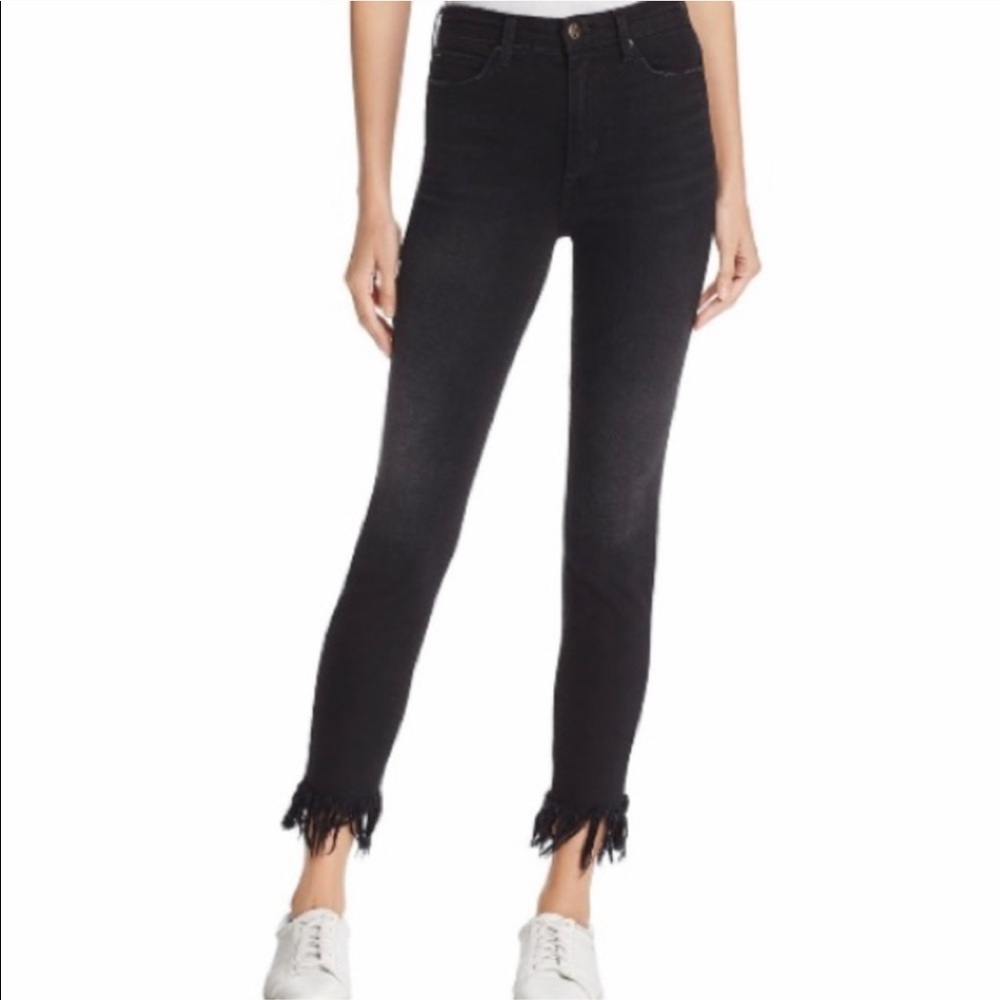 American Eagle High Rise Jeggings Fringe Jeans